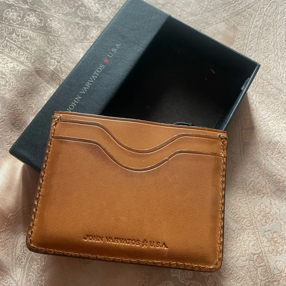 John varvatos usa Unlined Leather Card Case